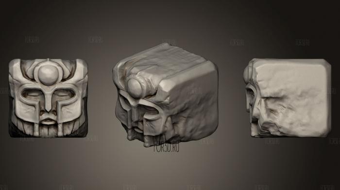 TYR Rock Cube stl model for CNC